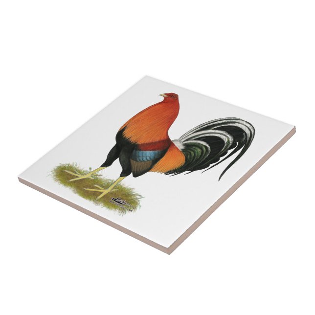 Gamecock Wheaten Rooster Tile (Side)