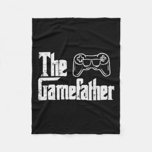 Gamefather Fun Gaming Fathers Day Parody Gamer Dad Fleece Blanket