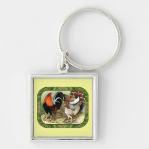 Gamefowl On the Farm Keychain