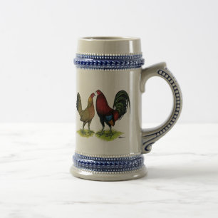 Gamefowl Pair Beer Stein