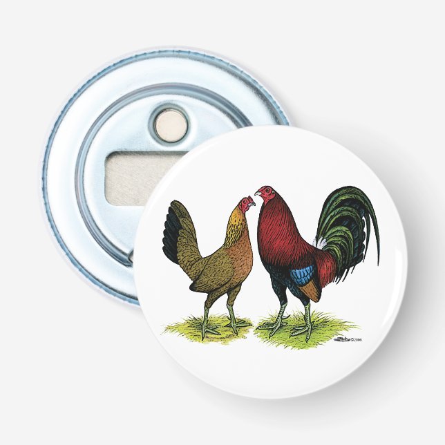 Gamefowl Pair Bottle Opener (Front)