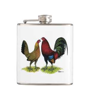 Gamefowl Pair Hip Flask