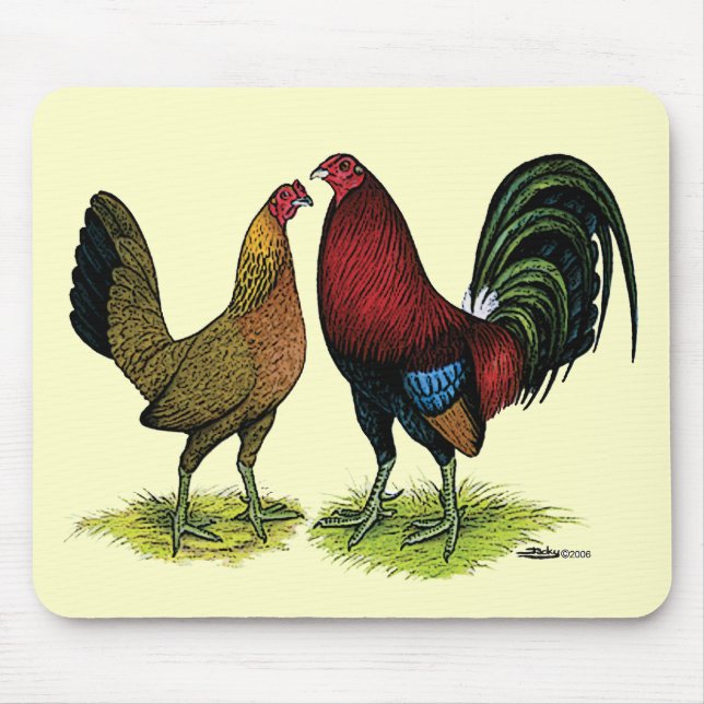 Gamefowl Pair Mouse Pad (Front)