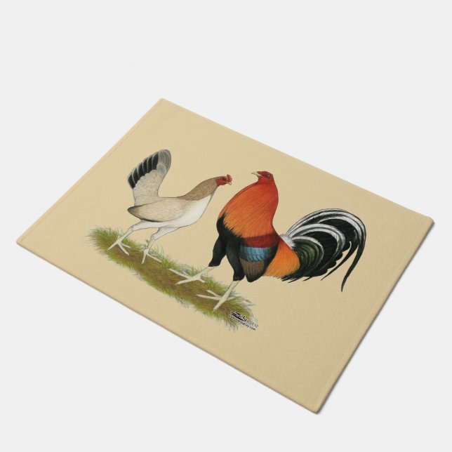 Gamefowl Wheatens Doormat (Angled)