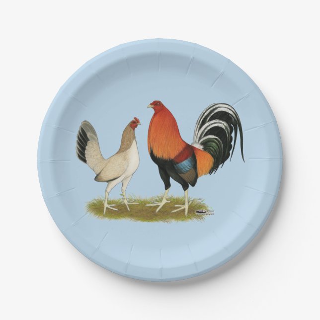 Gamefowl Wheatens Paper Plate (Front)
