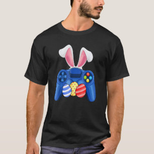 Gamepad Controller With Bunny Ears & Eggs Costume T-Shirt