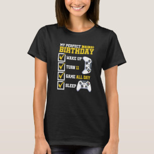 Gamer 11 Years Old Boy Kids Gaming  11th Birthday  T-Shirt