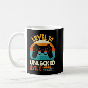 Gamer 14th Birthday For 14 Years Old Funny Level 1 Coffee Mug
