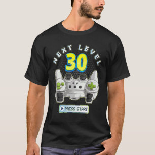 Gamer 30th Birthday Next Level 30 Game Controller  T-Shirt