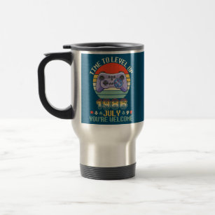Gamer 36 Years Old Time To Level Up 1986 July Travel Mug
