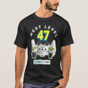 Gamer 47th Birthday Next Level 47 Game Controller T-Shirt