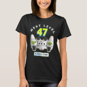 Gamer 47th Birthday Next Level 47 Game Controller  T-Shirt