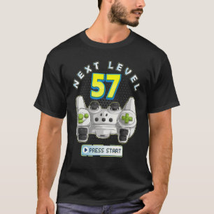 Gamer 57th Birthday Next Level 57 Game Controller T-Shirt