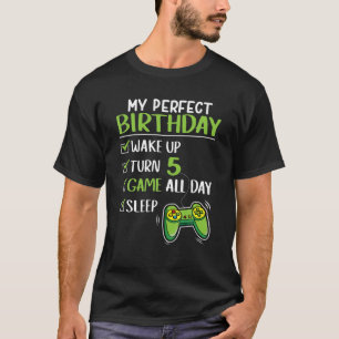 Gamer 5Th Birthday Gaming 5 Years Old Perfect Gift T-Shirt