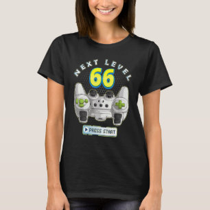 Gamer 66th Birthday Next Level 66 Game Controller T-Shirt