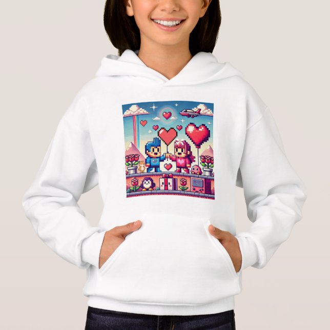 Gamer 8 bits Saint-Valentin  (Devant)