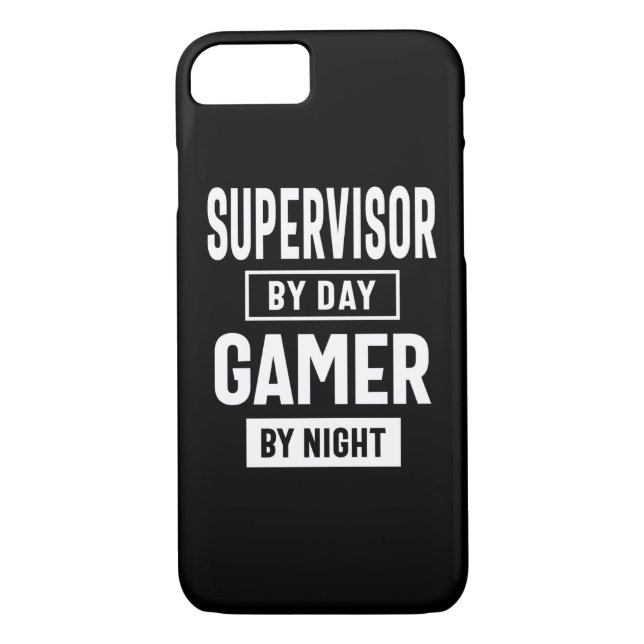 Gamer and Supervisor Job Title Gift Case-Mate iPhone Case (Back)