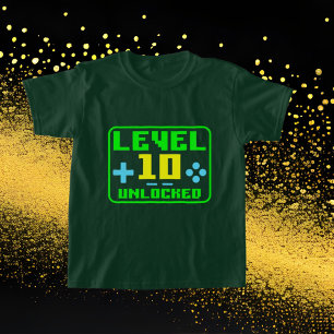 gamer Anniversaire mot art unisex 10e T-shirt