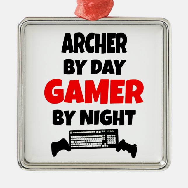 Gamer Archer Metal Ornament (Front)
