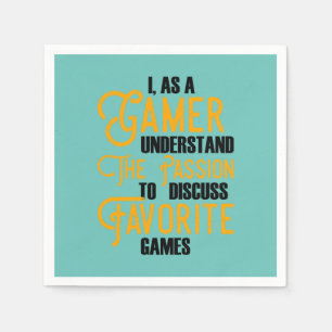 Gamer Art A Gamer Understand The Passion Napkin