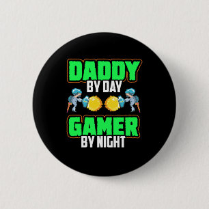 Gamer Art Daddy And Gamer By Night 2 Inch Round Button