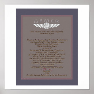 GAMER AWARD POSTER
