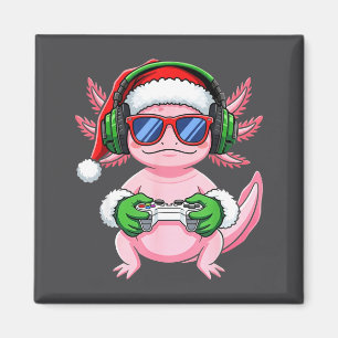 Gamer Axolotl Christmas Shirt Funny Video Game San Magnet