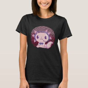 Gamer Axolotl Fish Retro Video Games Pixelart Liza T-Shirt