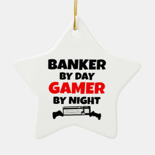 Gamer Banker Ceramic Ornament