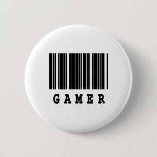 gamer barcode design 2 inch round button