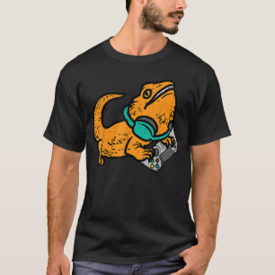 Gamer Bearded Dragon Funny Gaming Men Boys eens Yo T-Shirt