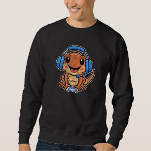 Gamer Bearded Dragon Owner Video Game Player Gami Sweatshirt