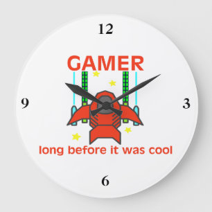Gamer Before It Was Cool Retro Style Large Clock