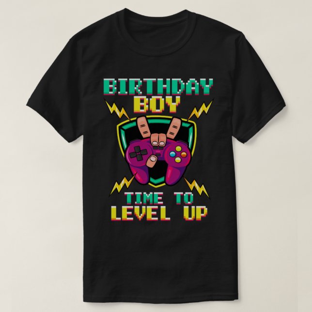 Gamer Birthday Funny Gift Boy T-Shirt (Design Front)