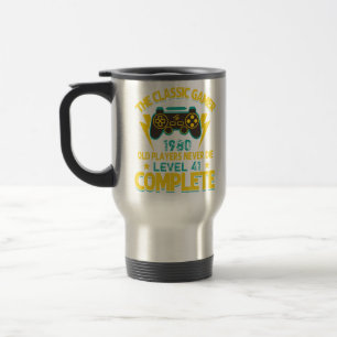 Gamer Birthday Gift Custom Year and Age, Classic Travel Mug