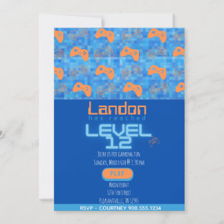 Gamer Birthday Invitation