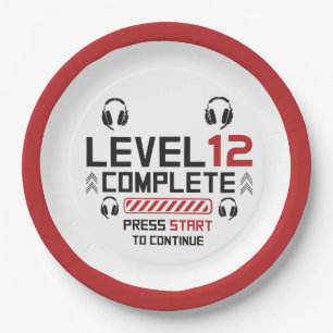 Gamer Birthday or Graduation Paper Plate