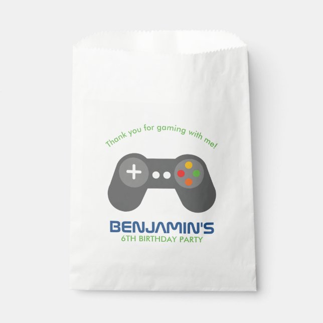 Gamer Birthday Party Favour Bag (Front)