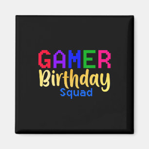 Gamer Birthday Squad Party Happy B-day Video Game  Magnet