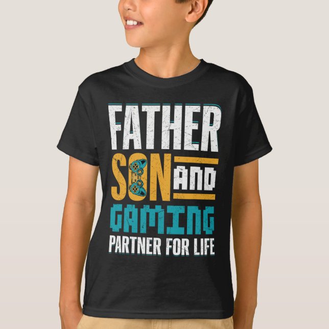 Gamer Bond – Father And Son Game Together  T-Shirt (Front)