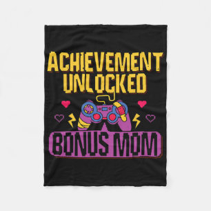 Gamer Bonus Mom Unlocked Video Game Stepmom Gaming Fleece Blanket