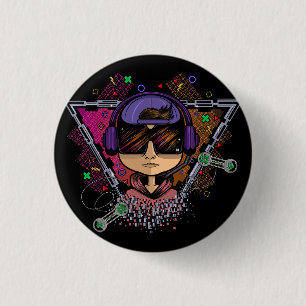 Gamer Boy 1 Inch Round Button