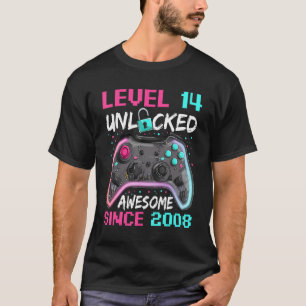 Gamer Boy Birthday  14 Years Old Awesome Since 200 T-Shirt