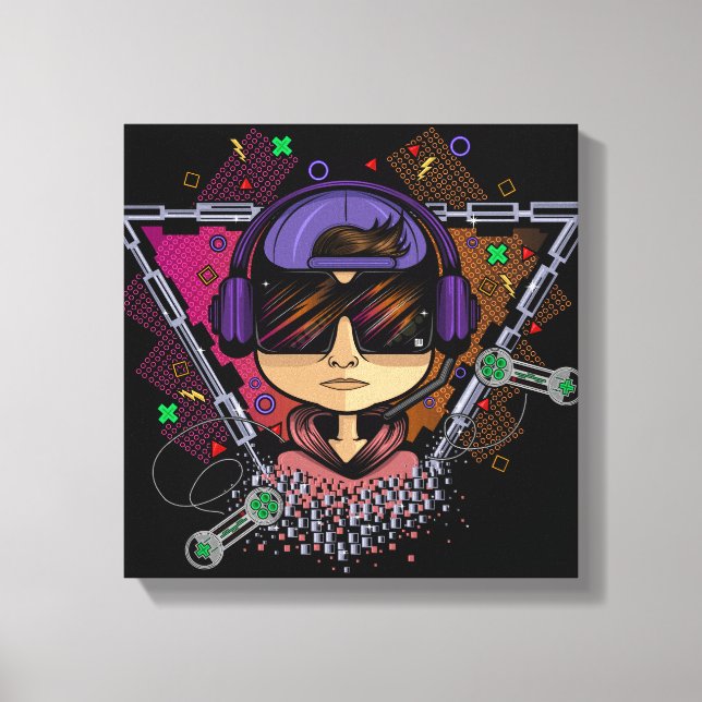 Gamer Boy Canvas Print (Front)