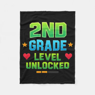 Gamer Boys Ck To School 2nd Grade First Day Second Fleece Blanket