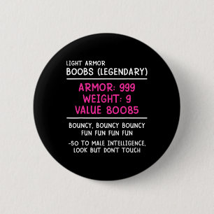 Gamer Breast (legendary) Video Player Gaming Girl 2 Inch Round Button