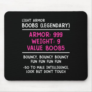 Gamer Breast (legendary) Video Player Gaming Girl  Mouse Pad