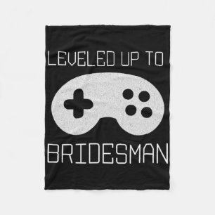 Gamer Bridesman Levelled Up Achievement Meme Fleece Blanket