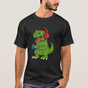 Gamer Bruh dinosaur Video Games Gift for Boys Teen T-Shirt
