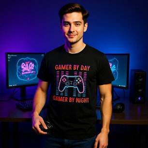 Gamer By Day, Gamer By Night T-Shirt